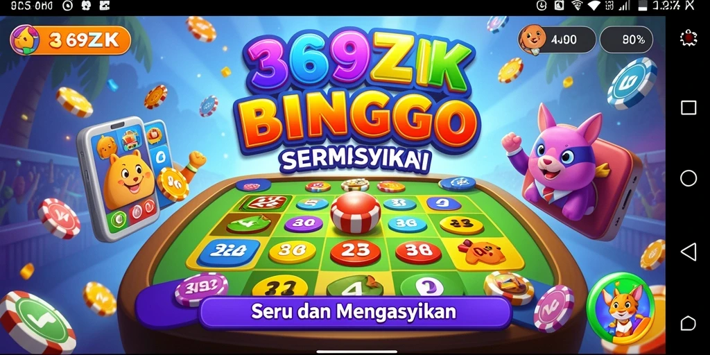 Screenshot gameplay 369ZK menampilkan aksi permainan Bingo yang seru.