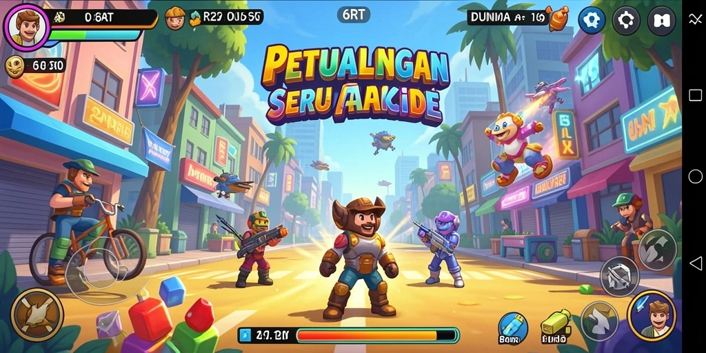 Tampilan gameplay seru dan penuh aksi dari 6RT.