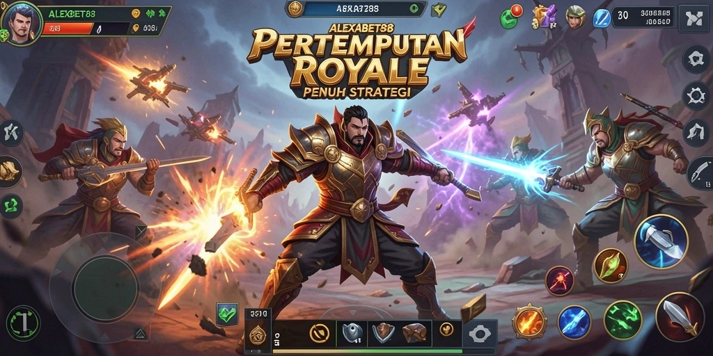 Tangkapan layar game ALEXABET88 menampilkan aksi pertempuran yang mendebarkan.