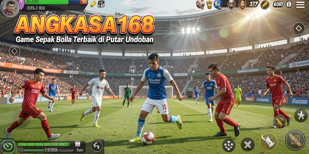 Gameplay seru dari ANGKASA168 dengan aksi sepak bola nyata.