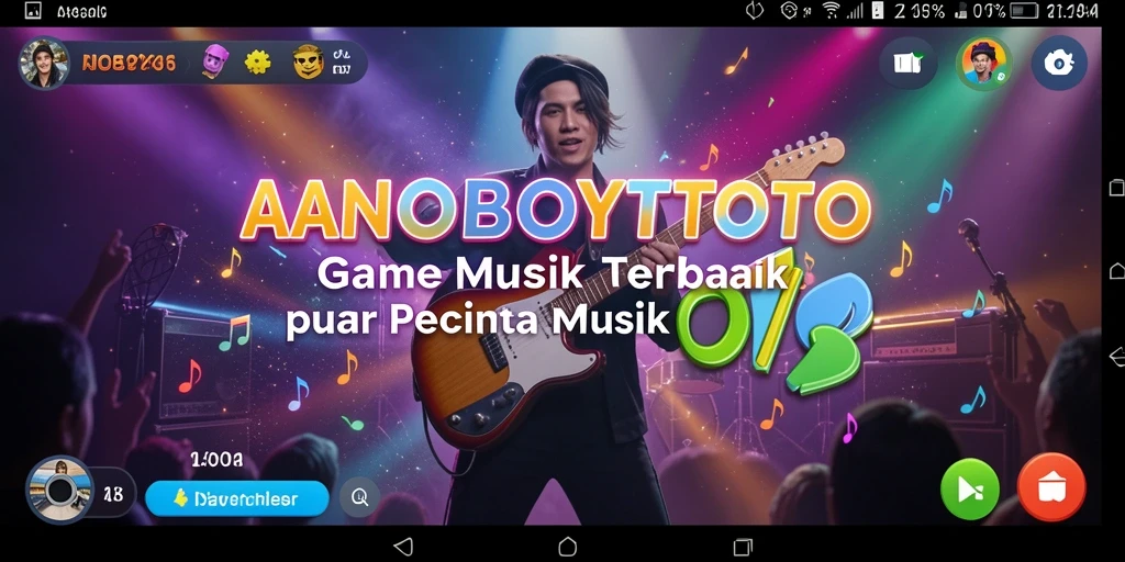 Tampilan gameplay ANOBOYTOTO dengan beragam lagu musik.