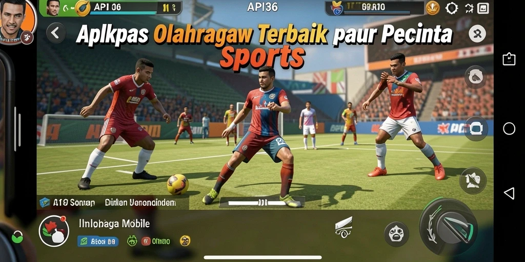 Tampilan utama API36 dengan aksi gameplay olahraga yang dinamis.