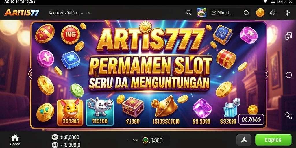 Screenshot utama ARTIS777 menampilkan gameplay Slot yang menegangkan dan memikat.