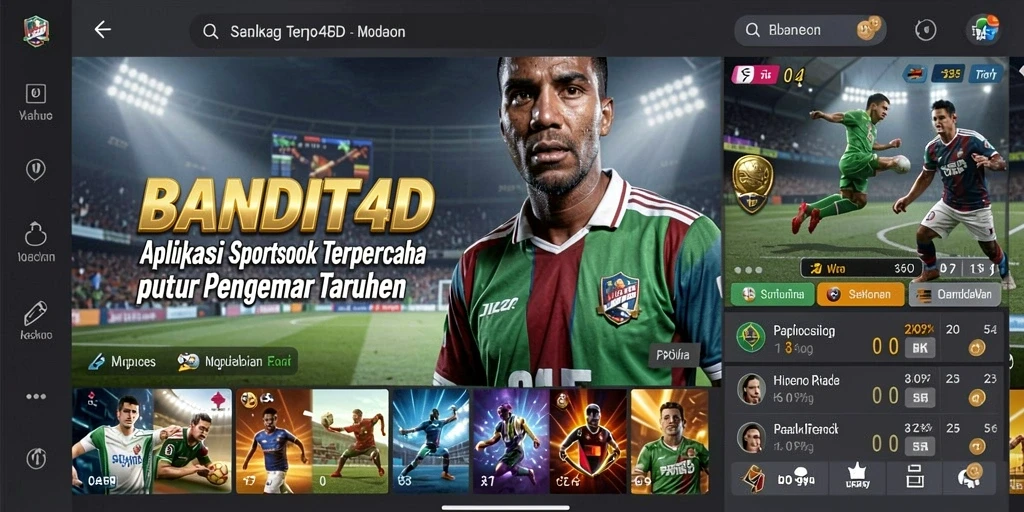 Tampilan menarik dari aplikasi BANDIT4D saat melakukan taruhan olahraga.