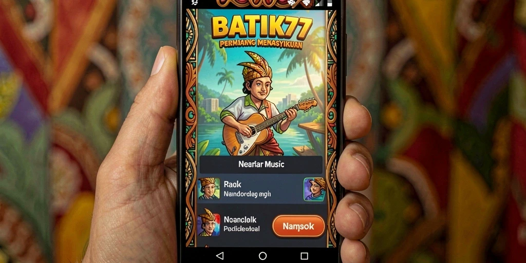 Tampilan gameplay menarik dari BATIK77 dengan berbagai fitur musik.