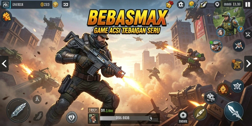 Tampilan gameplay mendebarkan dengan aksi penuh adrenalin.