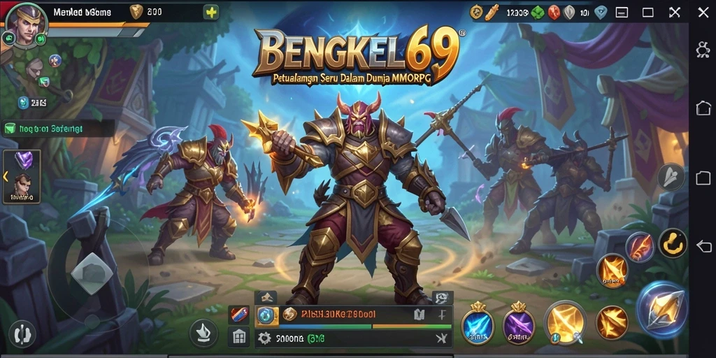 Screenshot gameplay BENGKEL69 menampilkan pertempuran seru antar pemain.