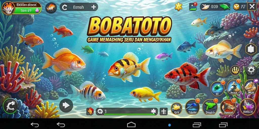 Tampilan gameplay BOBATOTO yang menakjubkan dan penuh aksi memancing.