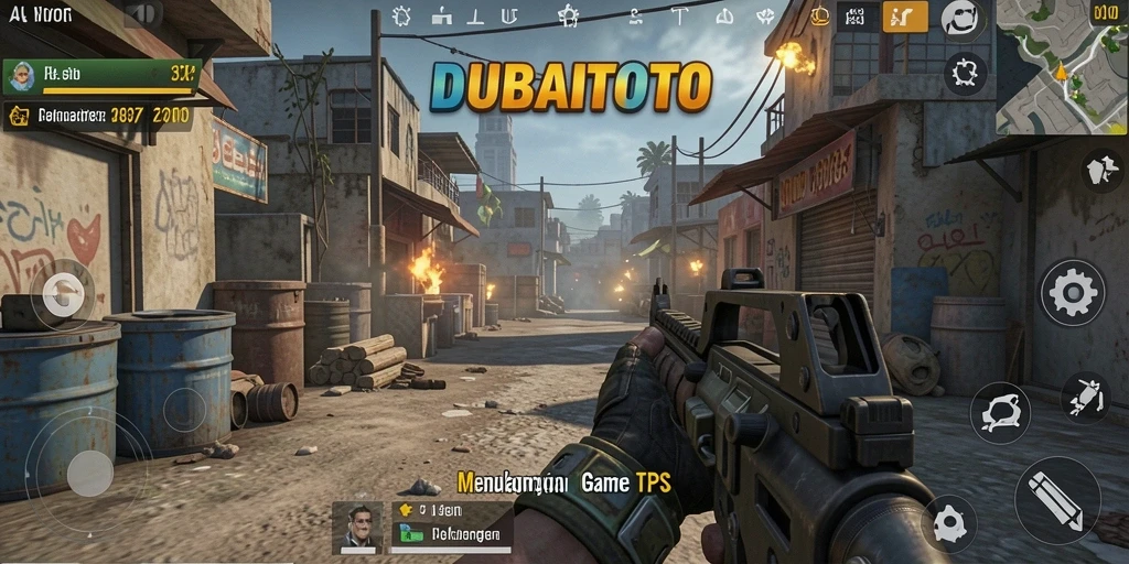 Tangkapan layar dari gameplay DUBAITOTO menampilkan aksi menegangkan.