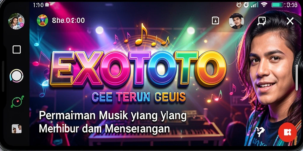 Tampilan gameplay menarik dari EXOTOTO yang menampilkan pengalaman musik interaktif.