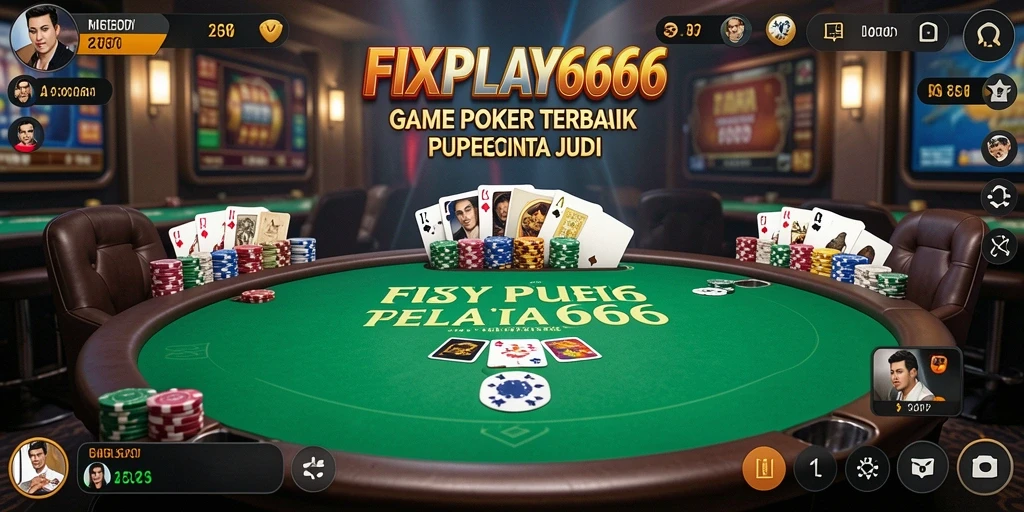 Tampilan gameplay Poker yang seru dan menegangkan.