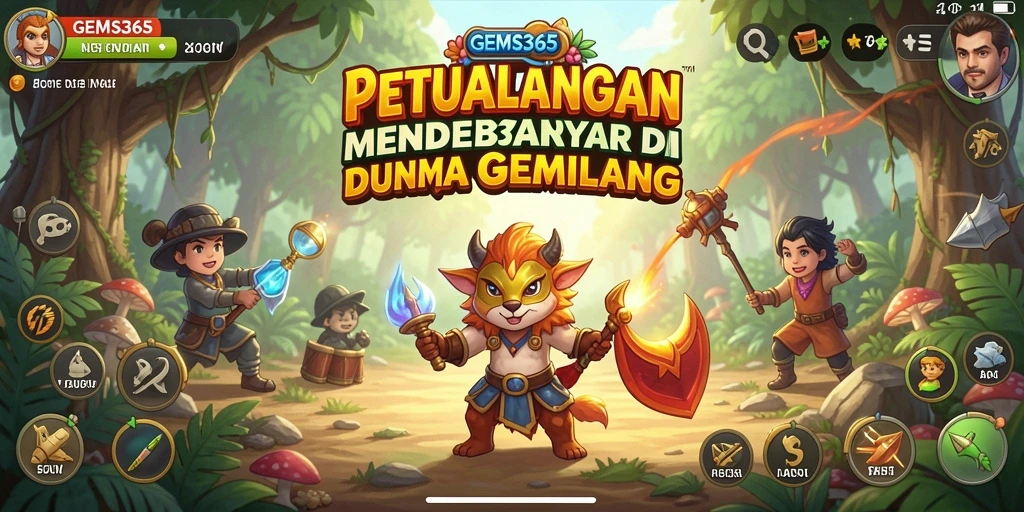 GEMS365 menampilkan gameplay yang menarik dan penuh tantangan petualangan.