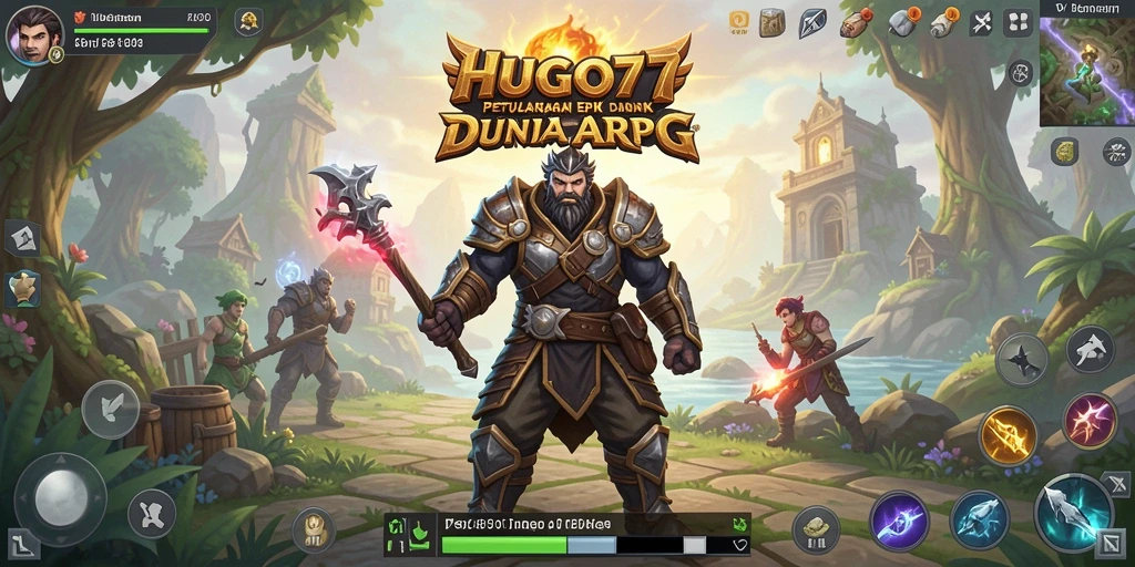 Tampilan gameplay menarik dari HUGO77 di dunia ARPG.