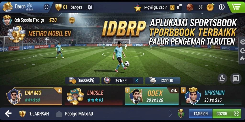 Tampilan utama IDRRP dengan berbagai pilihan taruhan olahraga.