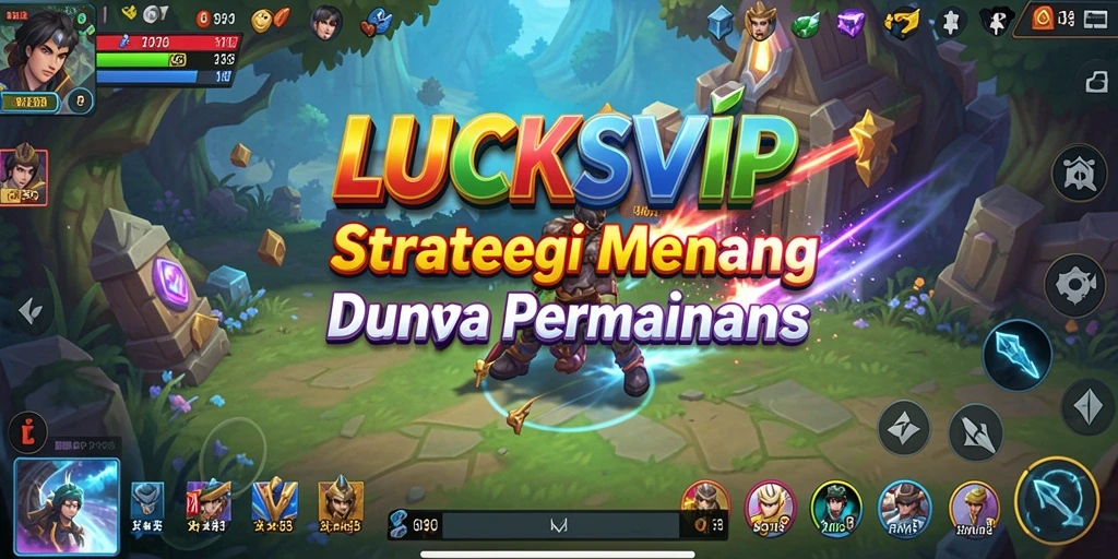 Screenshot gameplay LUCKSVIP menampilkan pertempuran strategis yang menarik.