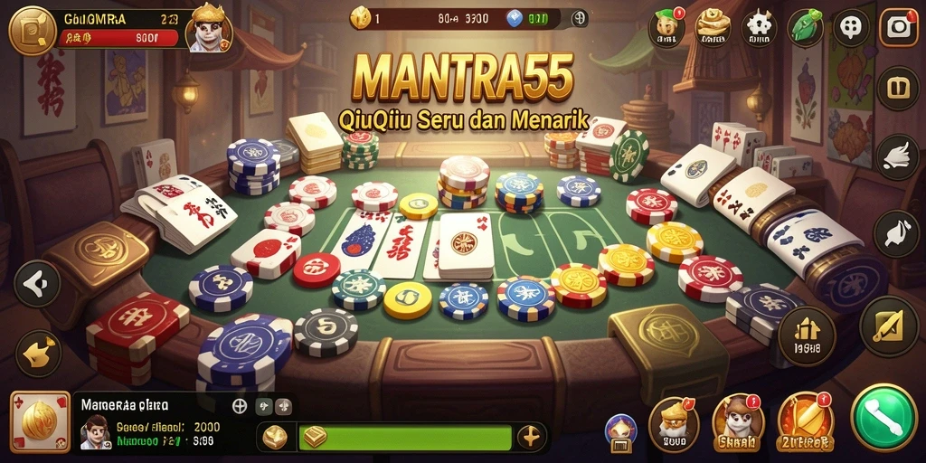 Tampilan gameplay menarik dari MANTRA55 saat bermain QiuQiu.