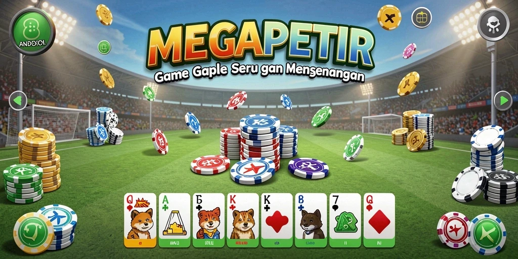 Tangkapan layar gameplay <strong>MEGAPETIR</strong> yang menunjukkan aksi seru permainan Gaple.