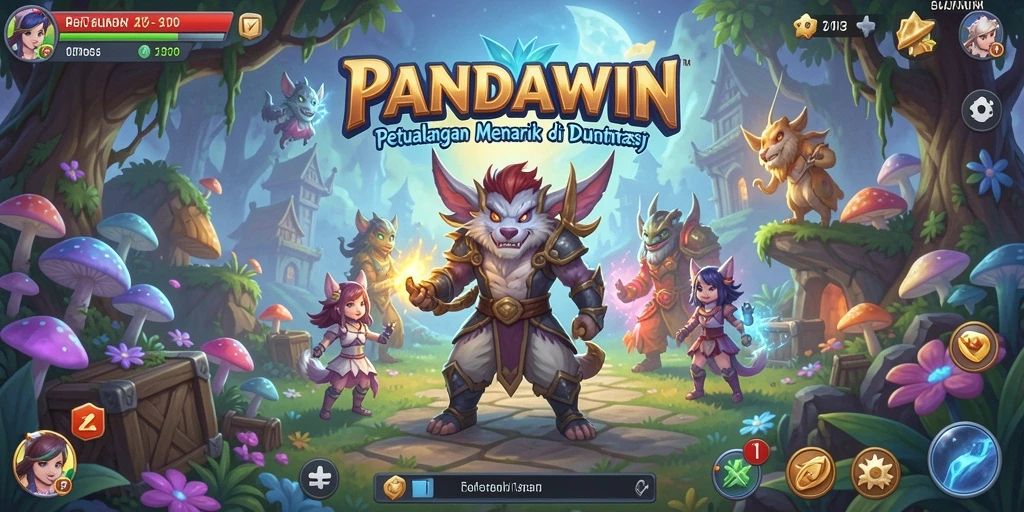 Tampilan gameplay yang menegangkan dalam dunia <strong>PANDWIN</strong> yang penuh petualangan.