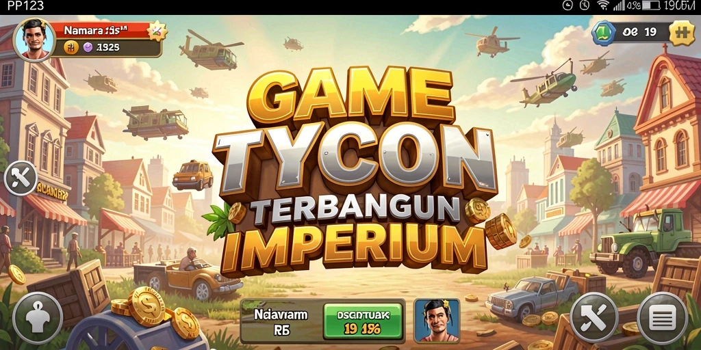 Screenshot gameplay PP123 menampilkan pengelolaan usaha yang menarik.