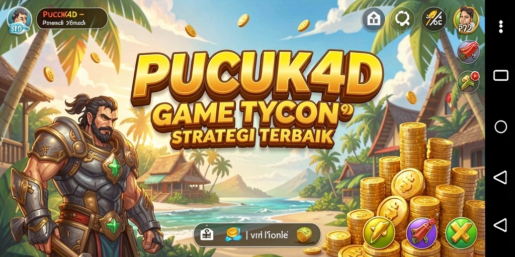 Screenshot menunjukkan gameplay menarik dalam PUCUK4D yang menampilkan manajemen bisnis.