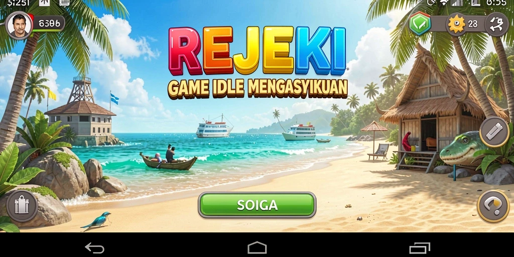 Tampilan gameplay yang menarik dan menyenangkan dari REJEKI.