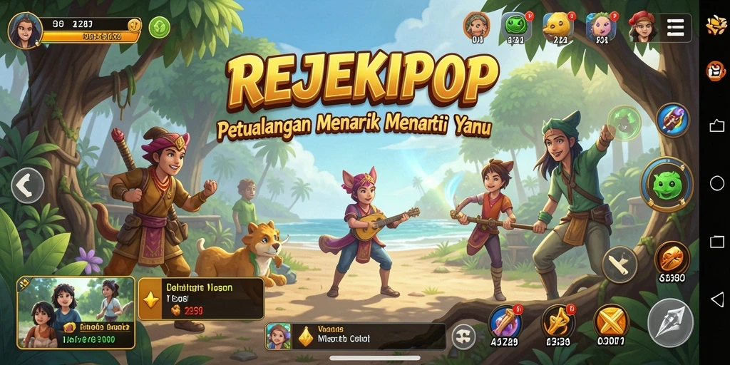 Gameplay <strong>REJEKIPOP</strong> yang seru dan menantang dalam petualangan.