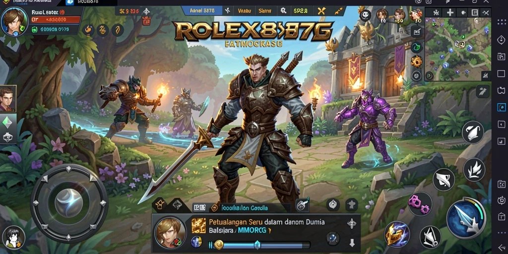Screenshot dari gameplay seru dalam game MMORPG ROLEX878.