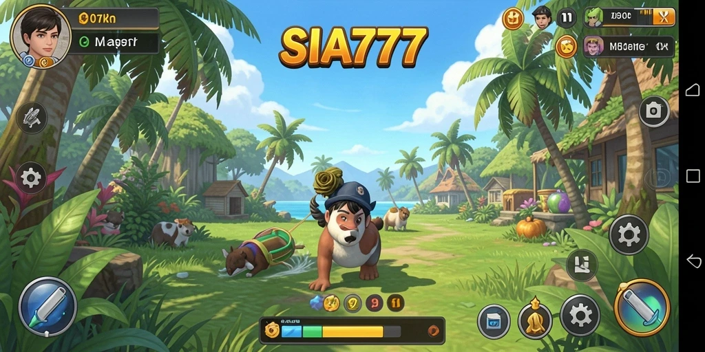 Tampilan gameplay SIA777 yang penuh warna dan seru.