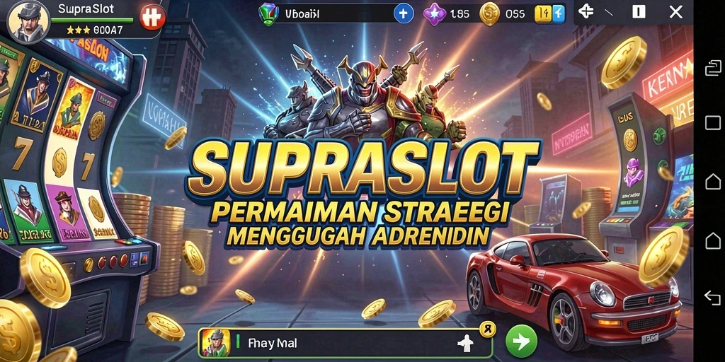 Screenshot gameplay SUPRASLOT menampilkan aksi strategi yang intens.