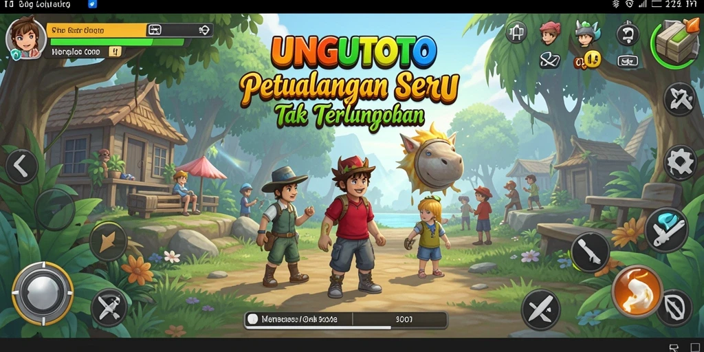 Screenshot gameplay UNGUTOTO menampilkan petualangan yang memukau.