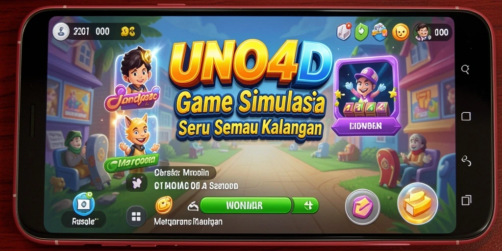 Tampilan gameplay simulasi yang menarik dan interaktif di UNO4D.