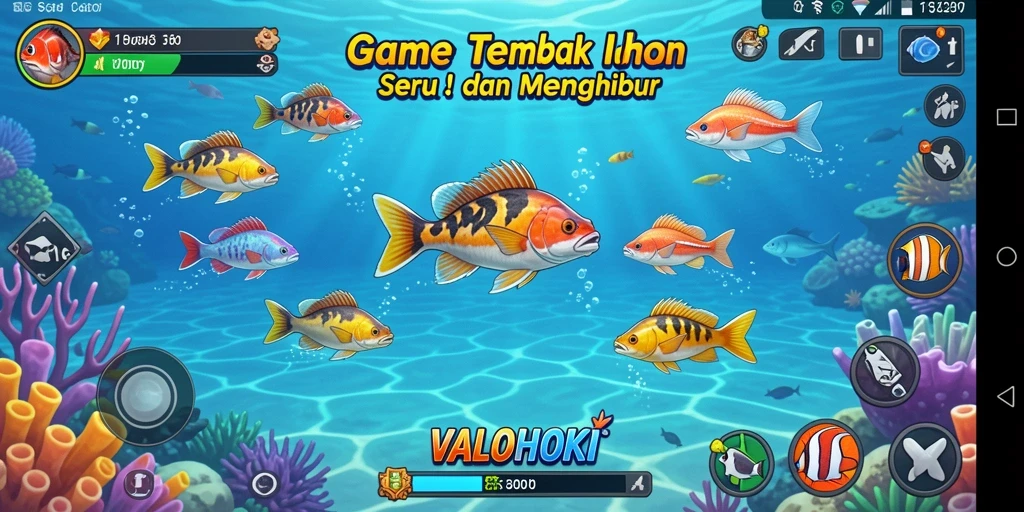 Gameplay VALOHOKI dengan aksi menembak ikan seru.