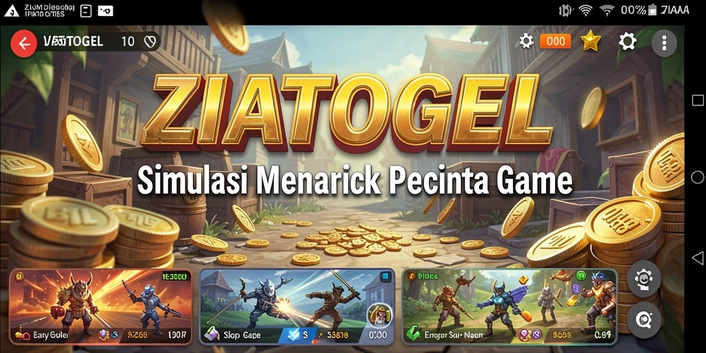 Tampilan gameplay ZIATOGEL yang interaktif dan seru.